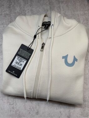True Religion Women's HS Appliqué Zip Hoodie NWT Y2K Indie Size M